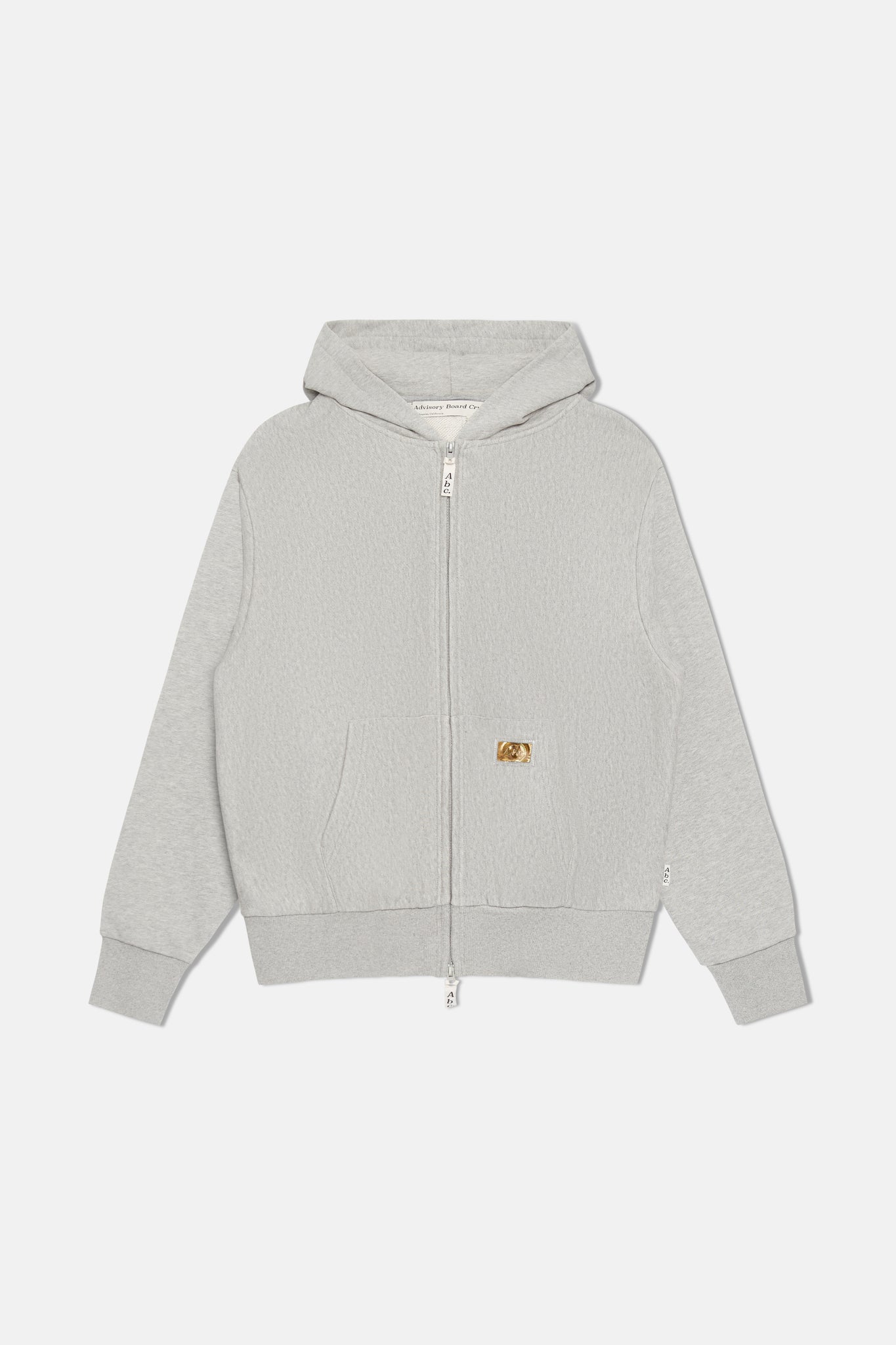 Abc. 123 Hologram French Terry Zip-Up Hoodie (SS24)- Light Heather Grey