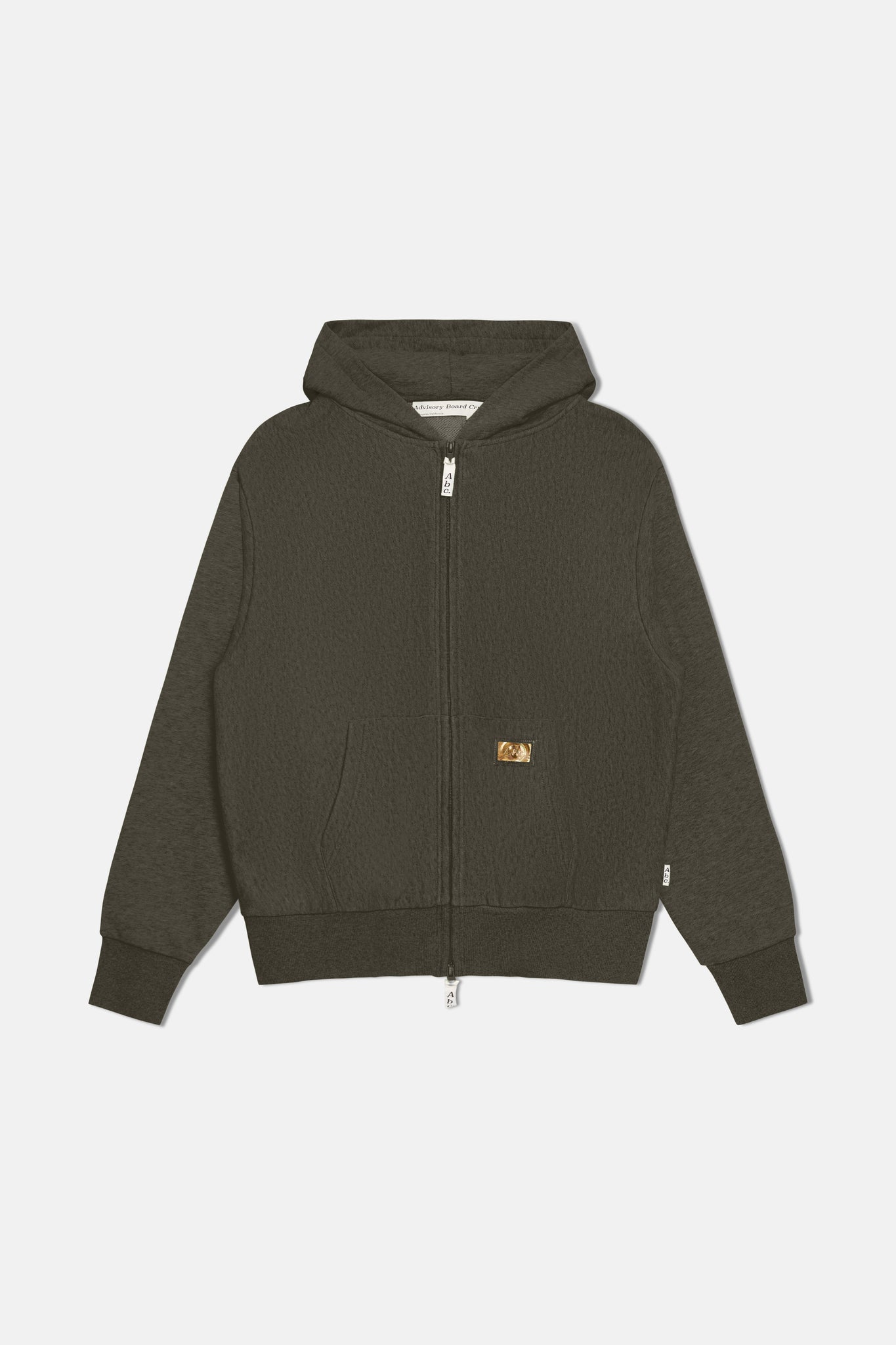 Abc. 123 Hologram French Terry Zip-Up Hoodie (SS24)- Army Green