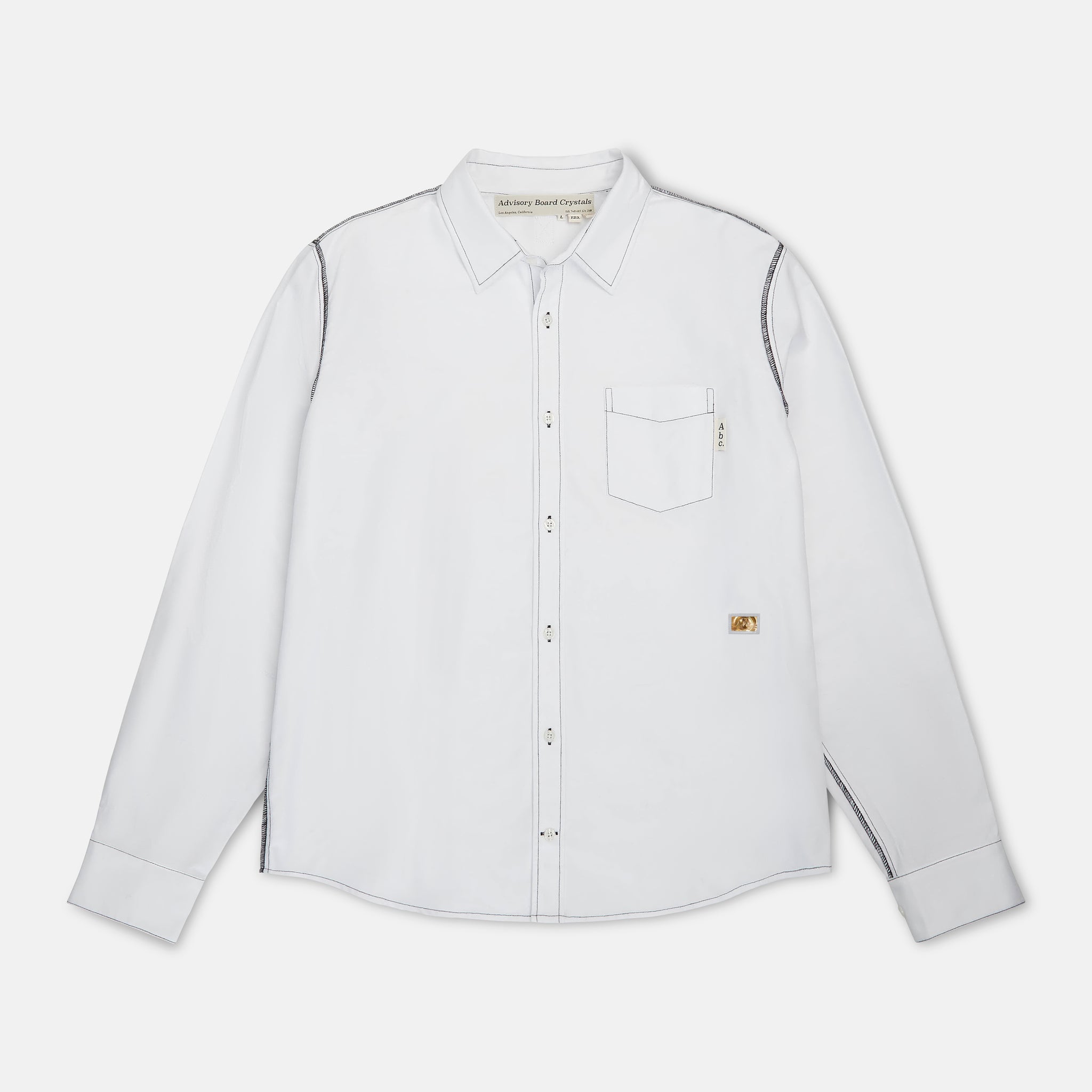 Abc. 123 Hologram Oxford Shirt (SS24)- White