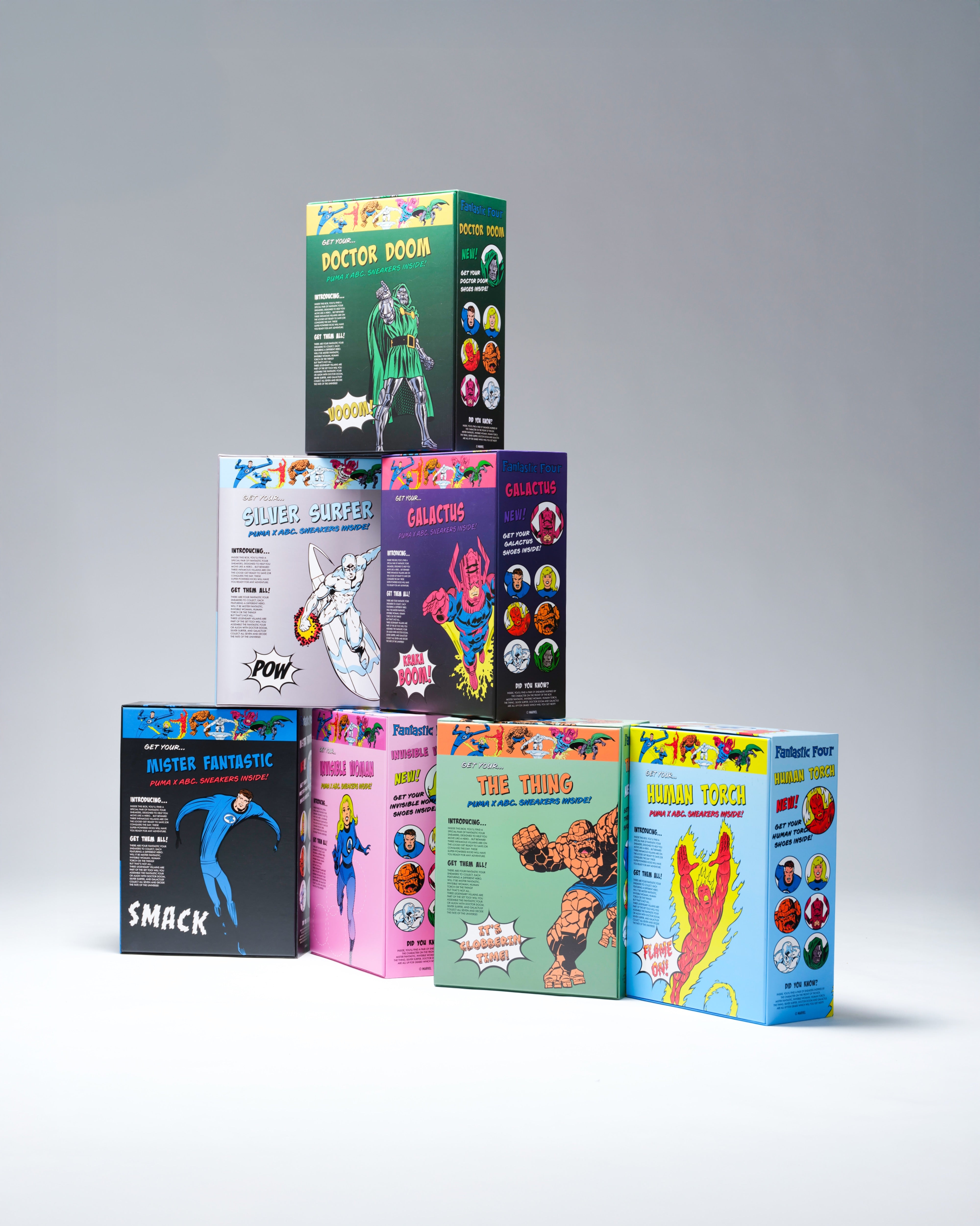 Abc. x Fantastic Four Character Sneaker Blister Pack