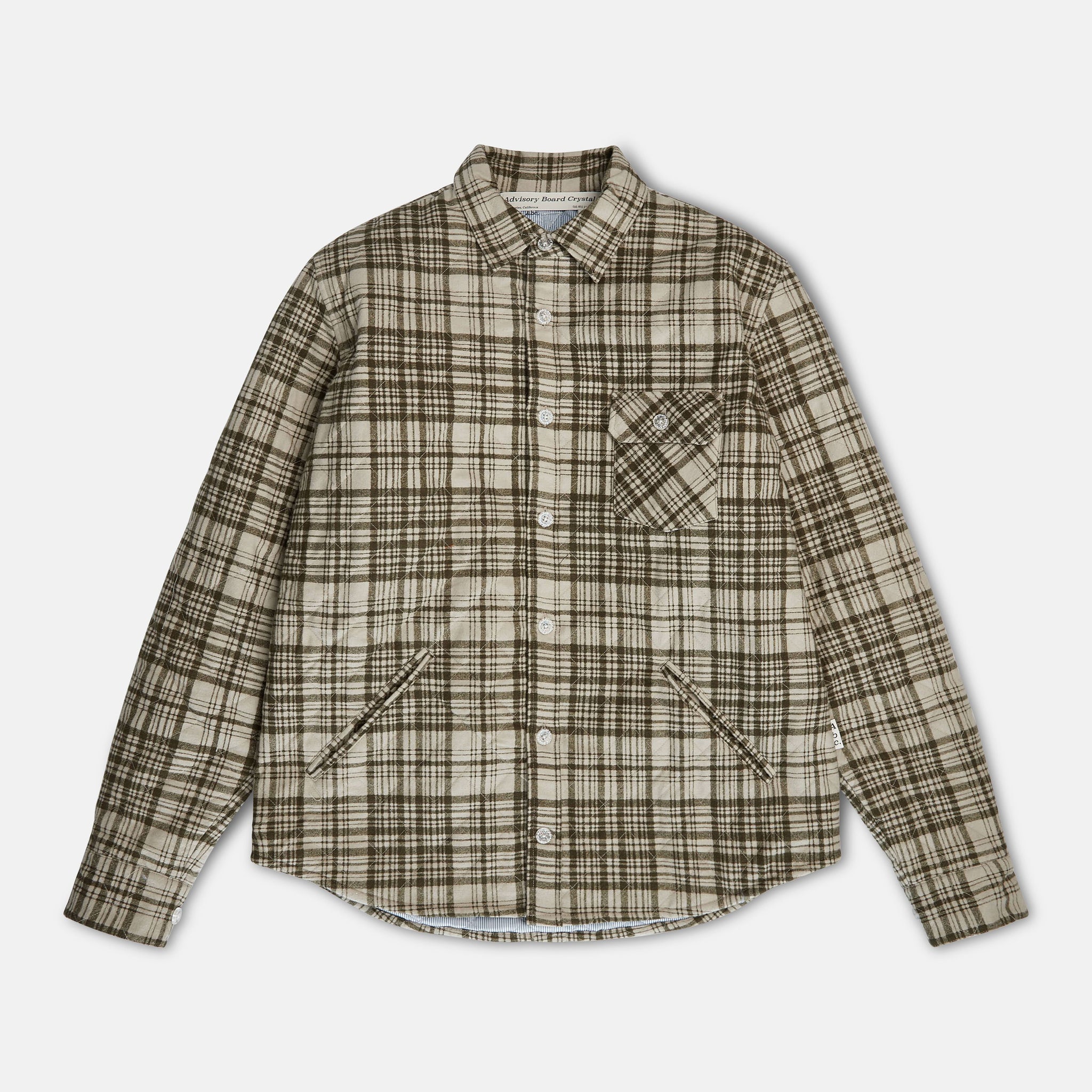 Abc. Alumni Plaid Overshirt- FW24 (Green/Cream Plaid)