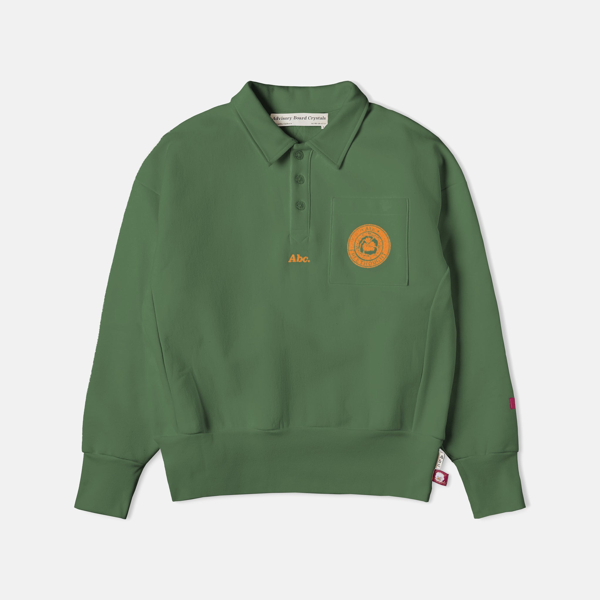 Critical Thinking Collared Crew (SS24)-Green