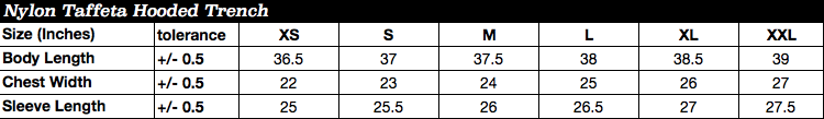 size chart image