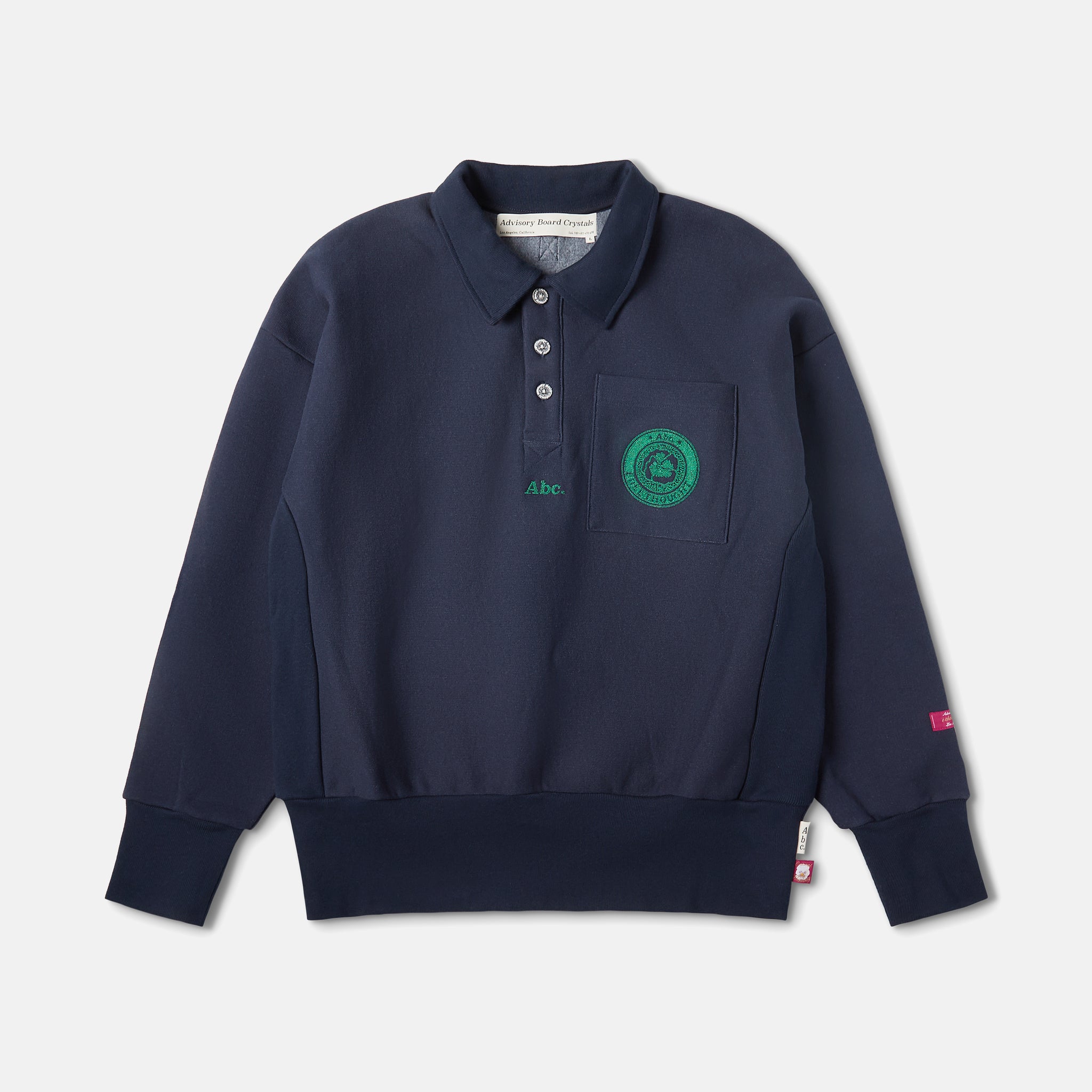 Critical Thinking Collared Crew (SS24)- Navy