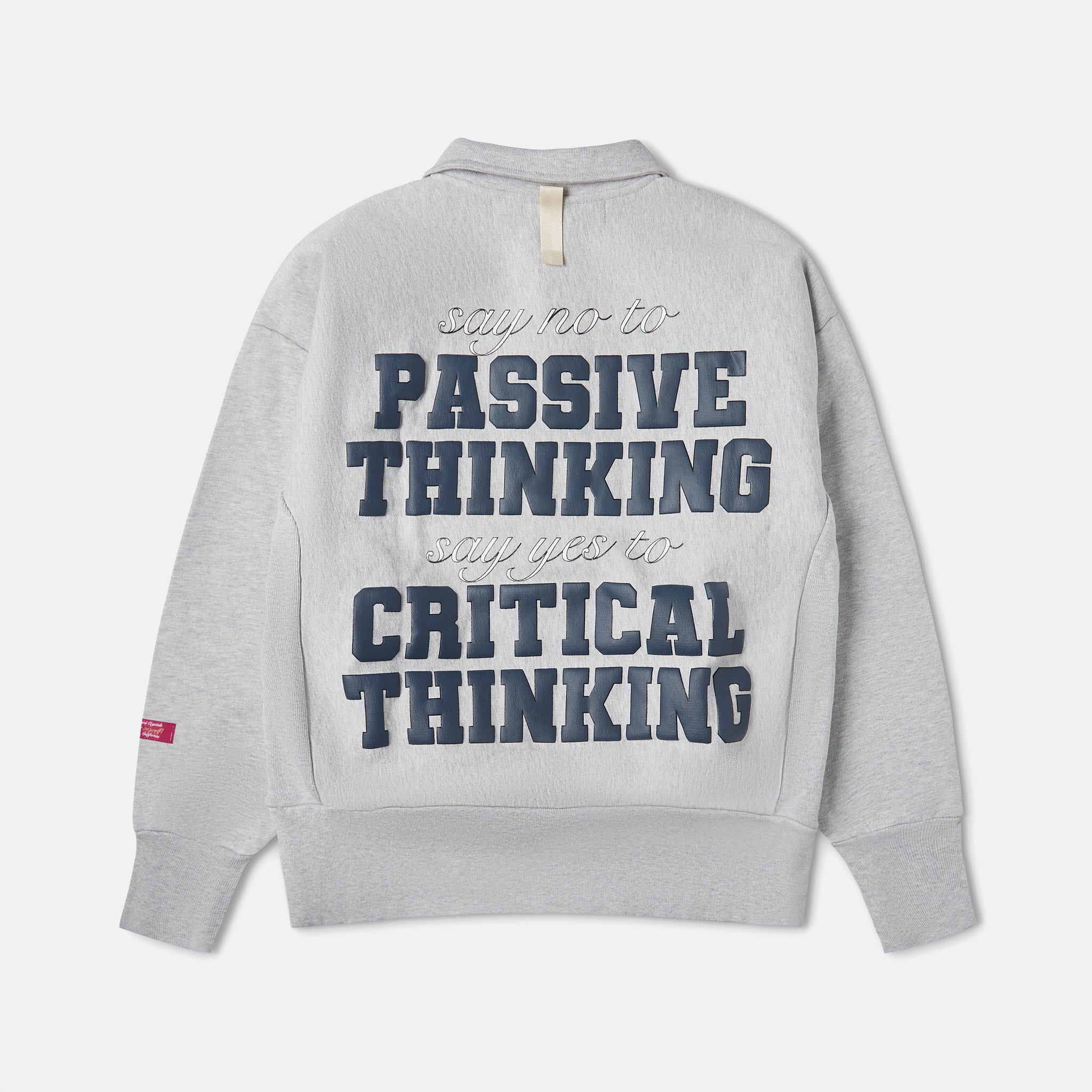 Critical Thinking Collared Crew (SS24)- Heather Grey