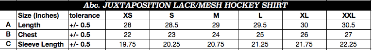 size chart image