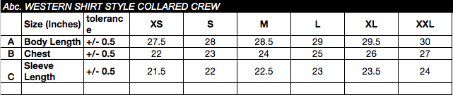 size chart image