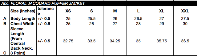 size chart image