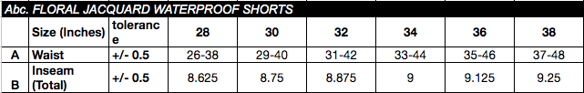 size chart image