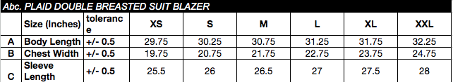 size chart image