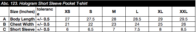 size chart image