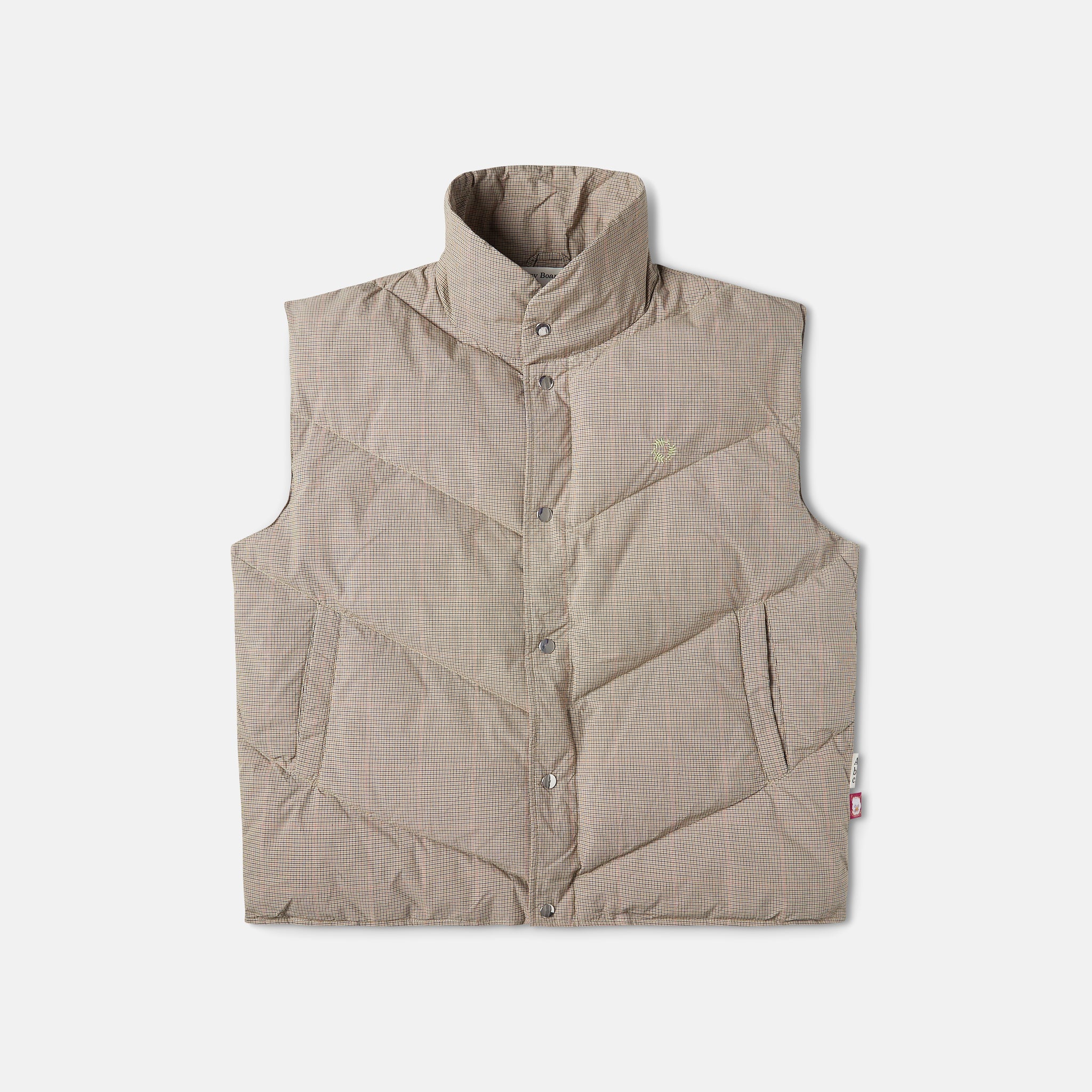 Ivy League Puffer Vest (SS24)- Brown Check