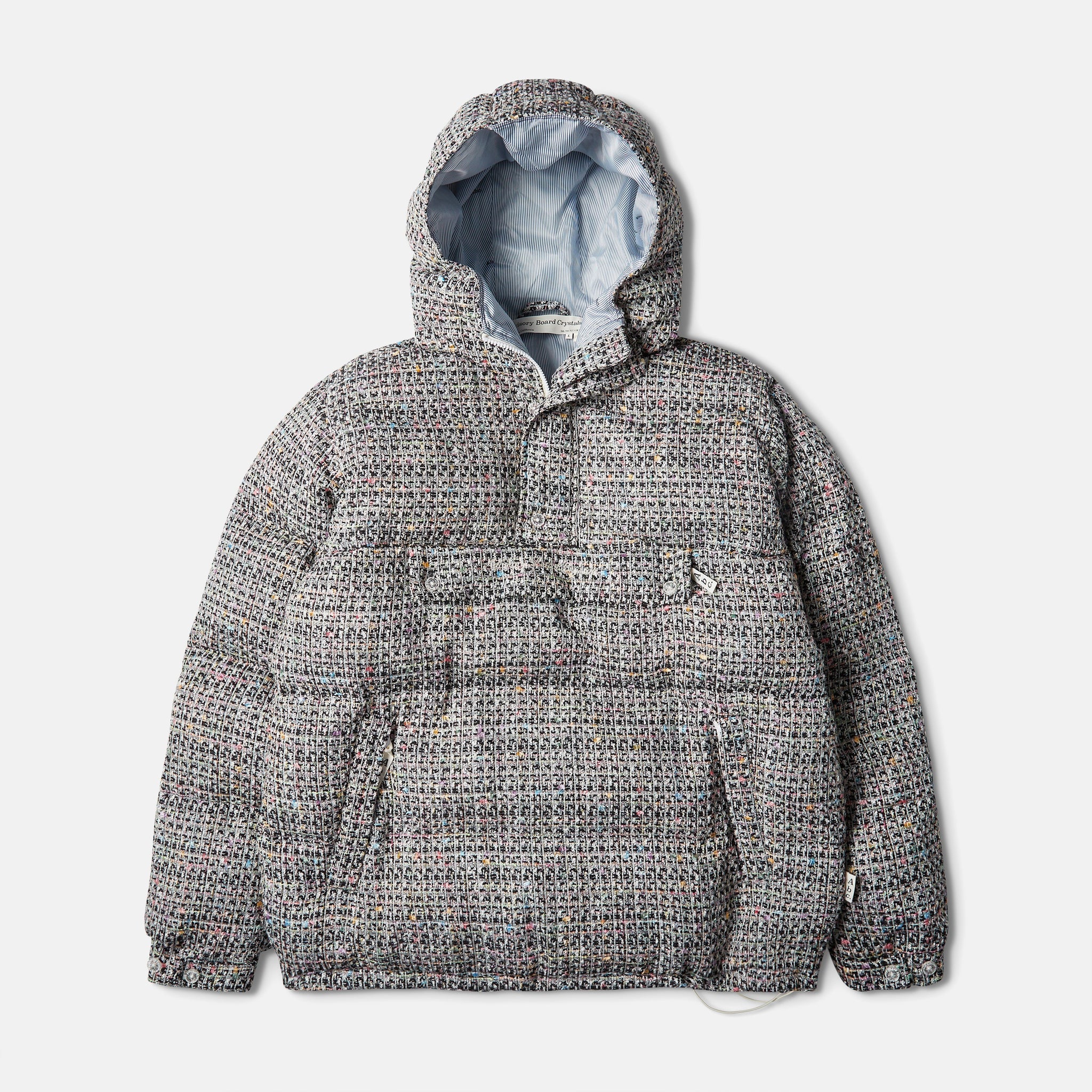 Abc. Tweed Hooded Puffer Jacket (Black)- FW24