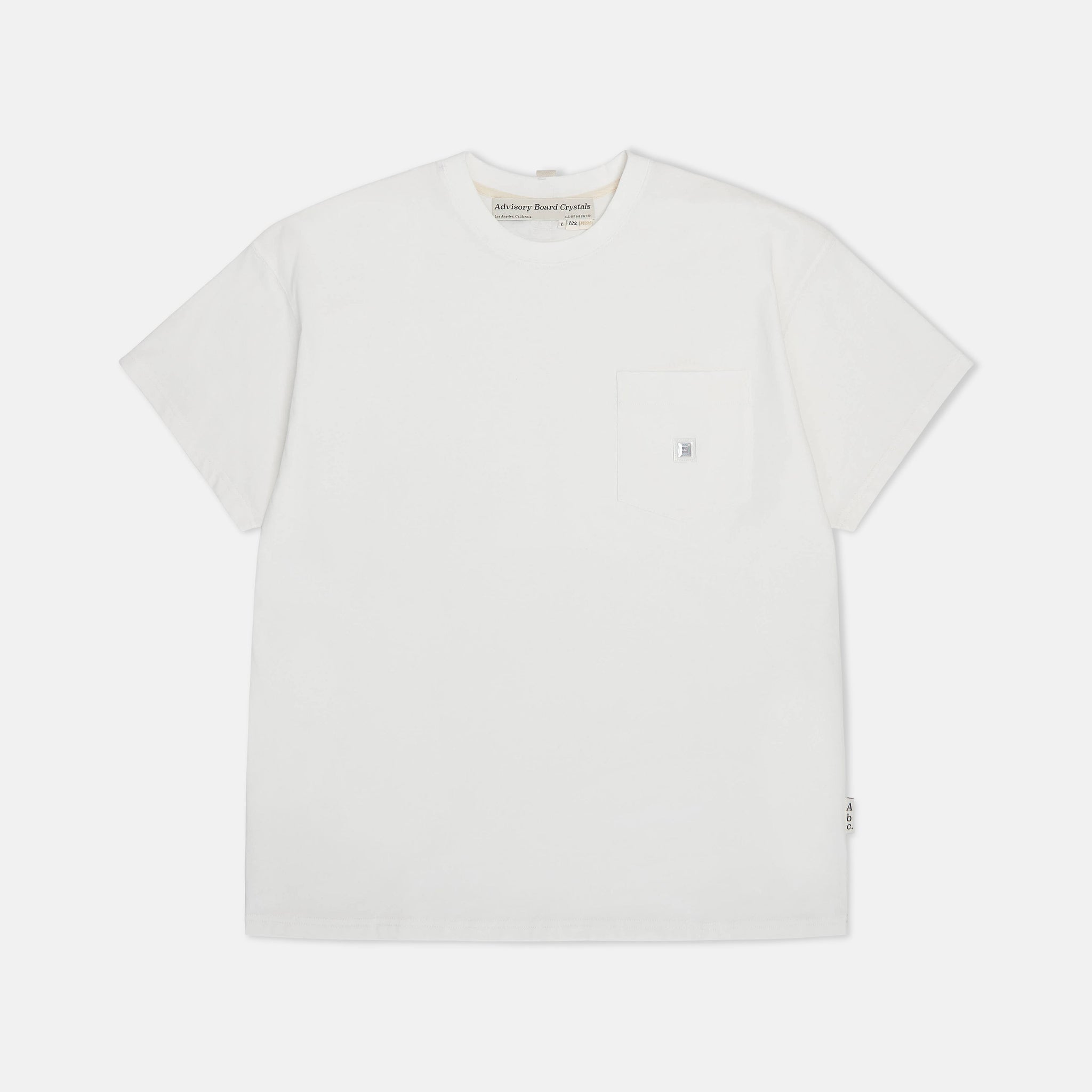 Abc.123. Silver Hologram Short Sleeve Tee (White)- FW24