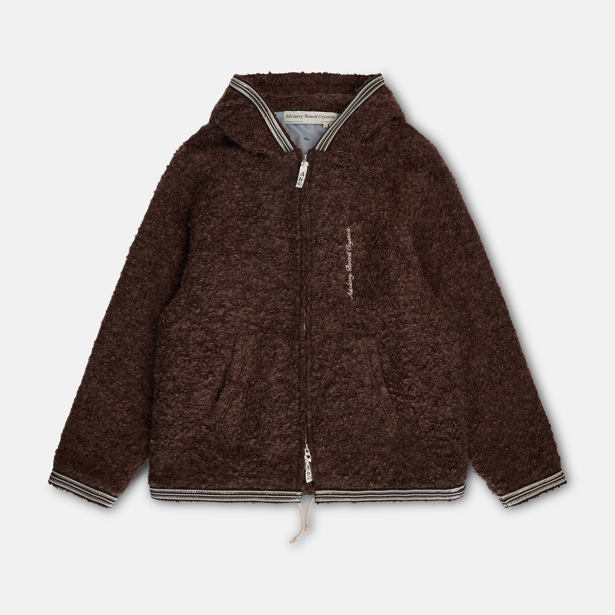 Abc. Fuzzy Wuzzy Bear Zip-Up (Brown)- FW24