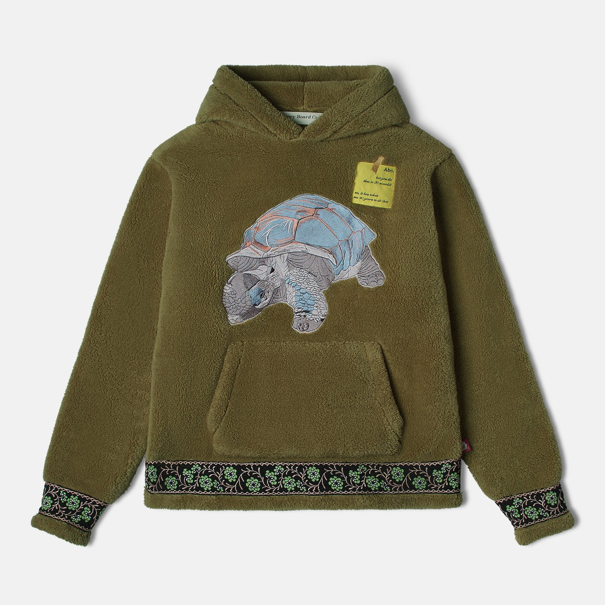 Abc. "In the End" Boa Fleece Pullover Hoodie (Green)
