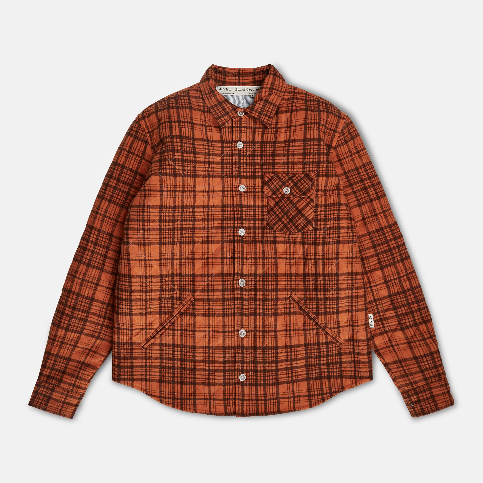 Abc. Alumni Plaid Overshirt- FW24 (Orange Plaid)